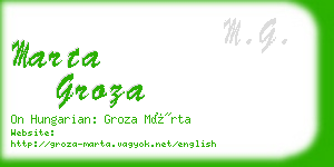 marta groza business card